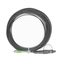 Jumper de Fibra ?ptica, conector SC/APC - conexión a caja FDP460, redondo, 10 metros, forro 3 mm, G657A2, negro