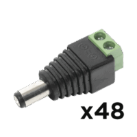 KIT DE 48 CONECTORES MACHO PARA ALIMENTAción A 12 Vcc