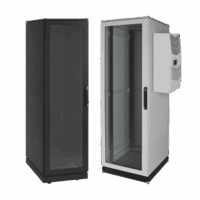 Gabinete de Telecomunicaciones ProLine V/D, 700 mm de Ancho, 800 mm de Profundidad, Compatible Con Aire Acondicionado Tipo G28, 42 UR, Color Gris Claro