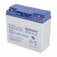 Batería 12 Vcc / 18 Ah / UL / Tecnolog?a AGM-VRLA / Para uso en equipo electr?nico Alarmas de intrusi?n / Incendio/ Control de acceso / Video Vigilancia / Terminales de tornillo M5 ( HEX ) / Cargador recomendado CHR-80.