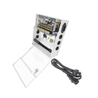 Fuente de Poder con ajuste de voltaje de 11- 15 Vcc / 10 A / 9 Salidas / Capacidad de Batería de Respaldo / Requiere Batería / Voltaje de Entrada 96-264 Vca