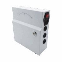 Fuente de poder profesional de 24 Vca @ 4 Amper, para 4 camaras, con voltaje de entrada de: 110 Vca