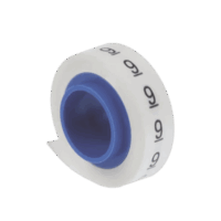 Rollo de Etiquetas Marcadoras, Pre-Impresos con los N?meros 0-9, de 2.4 metros, Color Blanco