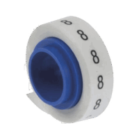 Rollo de Etiquetas Marcadoras, Pre-Impresos con el N?mero 8, de 2.4 metros, Color Blanco