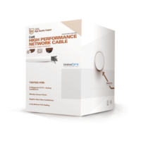 Bobina de cable de 152 Metros Cat6+ CALIBRE 23 ALTO DESEMPE?O, super flexible, UL, color Blanco, para aplicaciones de video vigilancia y redes de datos