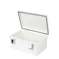 Gabinete de Pl?stico ABS, Uso en Intemperie IP66 (190 x 290 x 140 mm) cierre por broche Inoxidable.