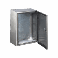 Gabinete de Acero Inoxidable IP66 Uso en Intemperie (200 x 300 x 150 mm) con Placa Interna Galvanizada.