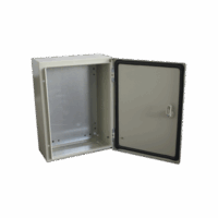 Gabinete de Acero IP66 Uso en Intemperie (300 x 400 x 200 mm) con Placa Trasera Interior de Metal y Compuerta Inferior Atornillable (Incluye Chapa y Llave T).