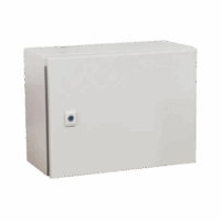 Gabinete de Acero IP66 Uso en Intemperie (500 x 300 x 300 mm) con Placa Trasera Interior Met?lica y Compuerta Inferior Atornillable (Incluye Chapa y Llave T).