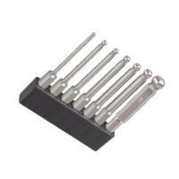 Juego de 7 Puntas Allen Milim?tricas con Cabeza Redonda  para Destornillador de entrada Hexagonal de 1/4"