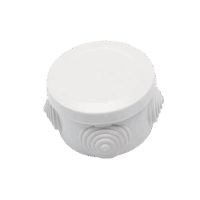 Gabinete Derivación de Pl?stico Circular con 4 Gl?ndulas de Goma (70 di?metro X 48 alto mm)