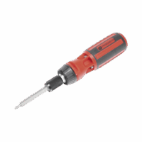 Desarmador 6 en 1 con Mango de Agarre Pl?stico (Torx de Seguridad #10 y #20, Hexagonal #5, PH0, PH2, Plana #5)