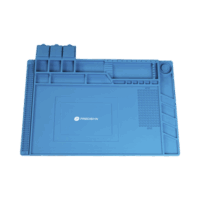 Tapete de silicona resistente al calor con areas magn?ticas y de almacenamiento de componentes, ideal para la reparación de equipos y tarjetas electr?nicas.