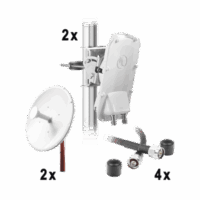 Enlace Backhaul completo de alta capacidad, incluye: 2x PTP550CE, 2x NP1-GE2 (30 dBi), 4x Jumpers