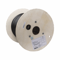 Bobina de Cable UTP de 4 Pares, PanNet, Para Exterior con Gel, Cat6 (23 AWG), Industrial para Climas Extremos, Color Negro, 305 m