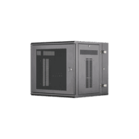 Gabinete PanZone de Montaje en Pared, de 19in, Puerta Ventilada, 12 UR, 635mm de Profundidad, Color Negro