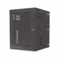 Gabinete PanZone de Montaje en Pared, de 19in, Puerta Ventilada, 18 UR, 762mm de Profundidad, Color Negro