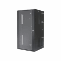 Gabinete PanZone de Montaje en Pared, de 19in, Puerta con Ventana de Seguridad, 26 UR, 635mm de Profundidad, Color Negro