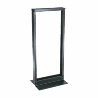 Rack de Dos Postes Est?ndar de 19 in, Rieles Numerados y Roscados #12-24, Fabricado en Aluminio, 24 Unidades de Rack, Color Negro