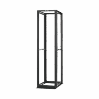 Rack de Cuatro Postes Est?ndar de 19", Rieles Numerados y Roscados #12-24, Profundidad M?xima de 30 in, 45 Unidades de Rack, Color Negro