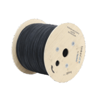 Carrete de 2 km de Fibra ?ptica A?rea Tipo Drop Redonda (Figura 0) G.657A2, Monomodo, 1 hilo, forro de 3 mm