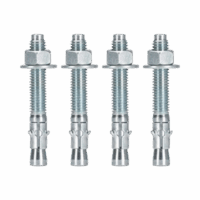 Kit de Anclaje a Piso, Para Rack de 2 o 4 Postes, Fabricado en Acero, 4 Piezas