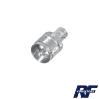 Adaptador en L?nea para 50 Ohm, Conector BNC Hembra-UHF Macho (PL-259), N?quel/ Plata/ Delrin.