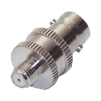 Adaptador en L?nea de Conector BNC Hembra a SMA Hembra Corto / Celulares Motorola, N?quel/ Oro/ Tefl?n.