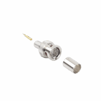 Conector BNC Macho de Anillo Plegable para Cable Belden 8281 tipo RG-59/U, N?quel/ Oro/ Delrin.