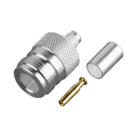 Conector N Hembra de Anillo Plegable para Cable PROFLEX ? Grupo P, Plata/ Oro/ Tefl?n.