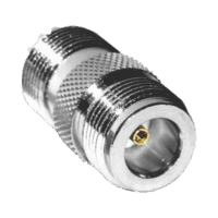 Adaptador en L?nea de Conector N Hembra a UHF Hembra (SO-239), Plata/ Oro/ Tefl?n.