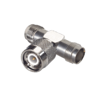 Adaptador en T de TNC Macho a Doble TNC Hembra, N?quel/ Oro/ Tefl?n.