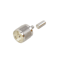 Conector UHF Macho (PL-259) de anillo plegable para cables RG-58/U, RG-142/U.