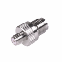 Adaptador en L?nea de Conector Mini-UHF Hembra a SMA Hembra, N?quel/ Oro/ Tefl?n.