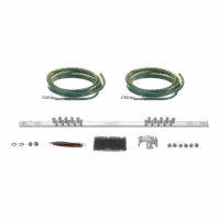 Kit de Puesta a Tierra con dos Jumpers 6 AWG y Barra de Conexiones de 20 Orificios, para Rack de 19in