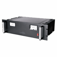 Fuente de poder  13.8Vcc, 35A, lineal regulada con circuito cargador de baterías, para instalación en rack