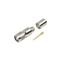 Conector TNC Macho Inverso, Anillo Plegable para ensamblar en cables RG-8/U, LMR-400, Niquel, Oro, Tefl?n