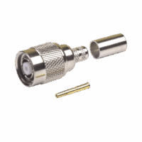 Conector TNC Macho Inverso de Anillo Plegable para Cables LMR-240, RG-8/X, N?quel/ Oro/ Tefl?n.