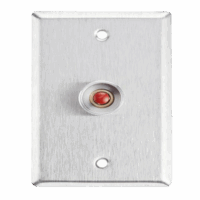 botón de P?nico con Placa en Acero Inoxidable/ N.O.