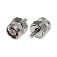 Adaptador de Bajo PIM, Interserie de Conector N Macho a QMA (Quick Mate) Hembra, Bronce Blanco/ Oro/ Tefl?n.