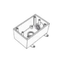 Caja Condulet FS de 3/4" (19.05 mm) con dos bocas a prueba de intemperie.