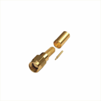 Conector SMA Macho de Anillo Plegable para Cables RG-142/U, LMR-195, Oro/Oro/Tefl?n.