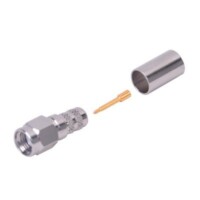 Conector SMA Macho de Anillo Plegable para Cables LMR-240, RG-8/X, 9258, Niquel/Oro/Tefl?n.