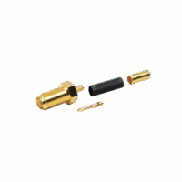 Conector SMA Hembra de Anillo Plegable para Cables RG-174/U, 8216, Oro/ Oro/ Tefl?n.