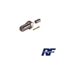 Conector SMA Hembra de Anillo Plegable para Cable RG-58/U, Niquel/ Oro / Tefl?n.