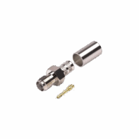 Conector SMA Hembra de Anillo Plegable para Cables RG-8/X, LMR-240, 9258, Niquel/Oro/Tefl?n.