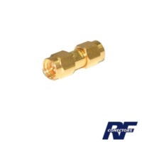 Adaptador Tipo Barril, de Conector SMA Macho a SMA Macho, Oro/ Oro/ Tefl?n.?