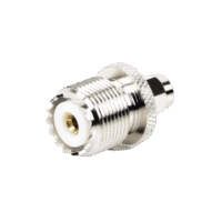 Adaptador en L?nea, de Conector SMA Macho a UHF Hembra (SO-239), N?quel/ Oro/ Tefl?n.