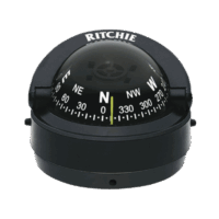 Br?jula serie Explorer en color negro para montaje en superficie, cuenta con iluminación nocturna color verde.