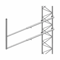 Brazo tipo "F", para tramos STZ-45, galvanizado  por electr?lisis.